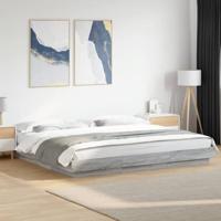 Bedframe met LED-verlichting grijs sonoma eiken 180x200 cm - thumbnail