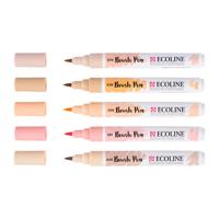 Bruynzeel Ecoline brush pen set portret, 5 kleuren - thumbnail