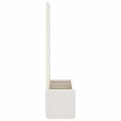Plantenbak met latwerk 80x36x140 cm polypropeen wit