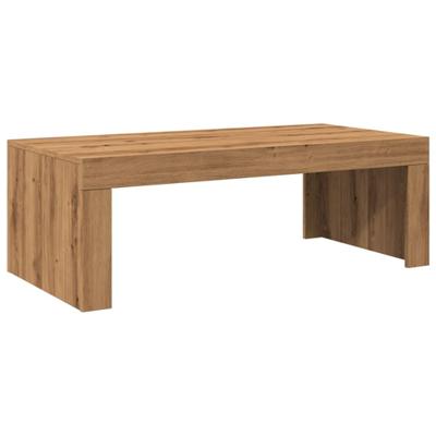 Salontafel 102x50x35 cm bewerkt hout artisanaal eikenkleurig
