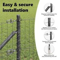 VidaXL Afrasteringspaal 13 pcs grijs staal - thumbnail