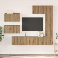 Tv-meubelset 6 pcs artisanaal eikenkleurig 30.5 x 30 x 90 cm - thumbnail