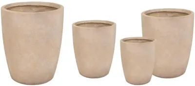 Mcollections Bloempot Egg Texas- Ø50 x H56 - Clayfibre - Zand