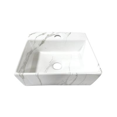 Fontein BWS Marmerlook 33.5x29x11.5 cm Keramiek Wit