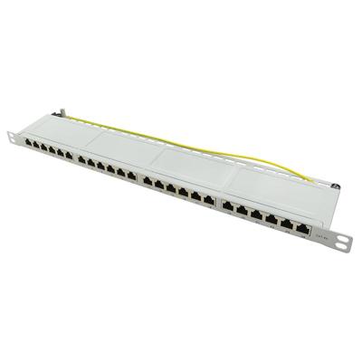 LogiLink NP0062 24 poorten Patchpaneel 483 mm (19) CAT 6A 0.5 HE Grijs