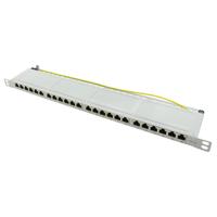 LogiLink NP0062 24 poorten Patchpaneel 483 mm (19) CAT 6A 0.5 HE Grijs - thumbnail