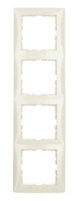 Berker S1 afdekraam 4 voudig creme glanzend