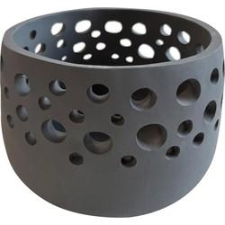 Theelichthouder Timor L Grijs