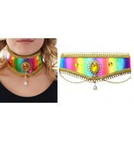 Crazy Rainbow Cabaret Choker - thumbnail