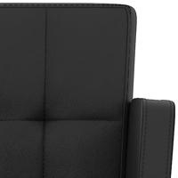 Barkrukken 2 st kunstleer zwart - thumbnail