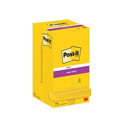 Post-it Super Sticky notes, 90 vel, ft 76 x 76 mm, pak van 12 blokken, neongeel