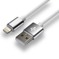 everActive USB Lightning-kabel 1 m - Wit, siliconen, ondersteuning voor snelladen, 2,4A - CBS-1IW - thumbnail
