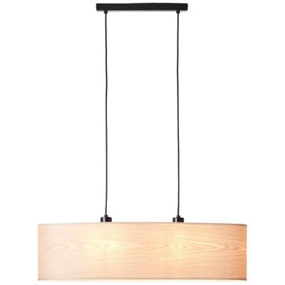 Brilliant Hanglamp OvalRomm zwart met houtbruin - 99492/76
