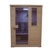 Infraroodsauna Elite Wellness Premiumline Norway 150x120x200 cm Hemlock Hout - thumbnail
