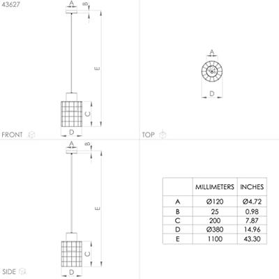 Eglo DraadlampMilligan Ø 38cm - 43627