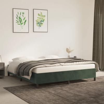 Bedframe fluweel donkergroen 180x200 cm