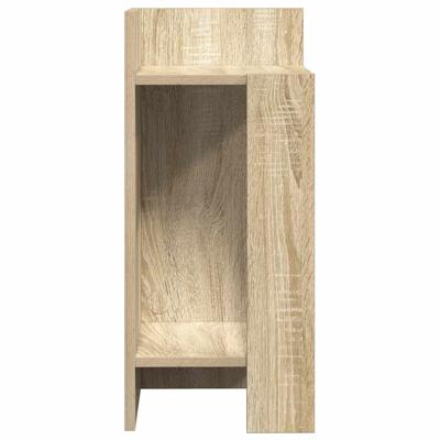 Bijzettafels 2 st met plank 25,5x27x60 cm sonoma eikenkleurig - thumbnail