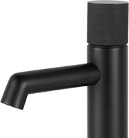 Tweedekans Ben Engraved Cross wastafelkraan Mat zwart 04657 - thumbnail