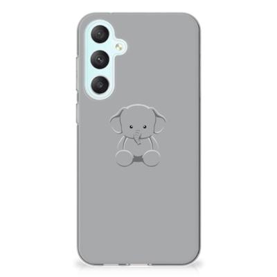 Samsung Galaxy S23 FE Telefoonhoesje met Naam Grijs Baby Olifant Samsung Galaxy S23 FE Telefoonhoesje met Naam Grijs Baby Olifant