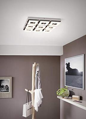 Eglo Led plafondlampFradelo 9x4w - 3000K - 44cm chroom met kristal - 95658