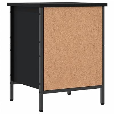 VidaXL Schoenenkast 38x35x50 cm bewerkt hout zwart VidaXL Schoenenkast 38x35x50 cm bewerkt hout zwart