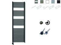 Elektrische Design Radiator Sanicare Plug & Play 172x45 cm Mat Zwart 920 Watt Met Zwart Thermostaat Links Sanicare - thumbnail