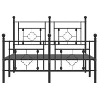 Bedframe met hoofd- en voeteneinde metaal zwart 120x190 cm - thumbnail