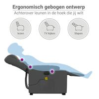 Sta-op-massagestoel elektrisch verstelbaar stof donkergrijs - thumbnail