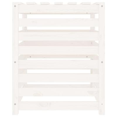 VidaXL Compostbak 63,5x63,5x77,5 cm massief grenenhout wit VidaXL Compostbak 63,5x63,5x77,5 cm massief grenenhout wit