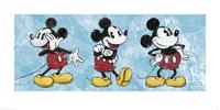 Kunstdruk Mickey Mouse - Squeaky Chic Triptych 100x50cm - thumbnail