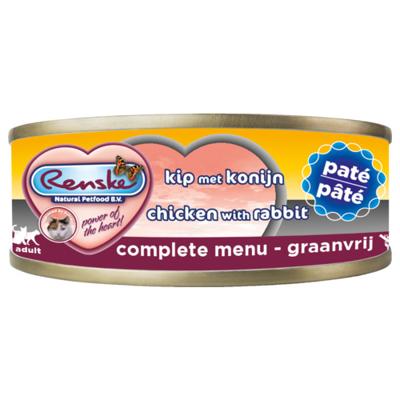 Renske graanvrije kattenpaté kip & konijn 70g