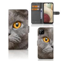 Telefoonhoesje | Met pasjeshouder | Samsung Galaxy A12 Britse Korthaar - thumbnail