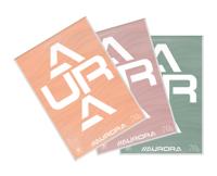 Schrijfblok aurora a4 lijn 100vel 70gr assorti | 10 stuks - thumbnail