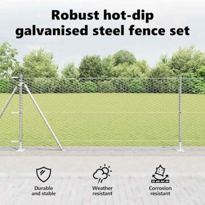 VidaXL Afrasteringspaal zilver 10 x 1 m (36 mm gaas) staal