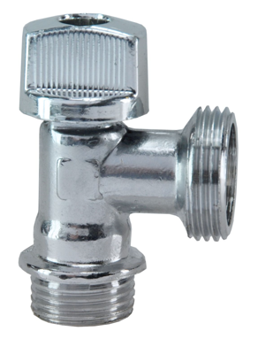 Riko Basic hoekstopkraan 1/2" bu x 3/4" bu chroom