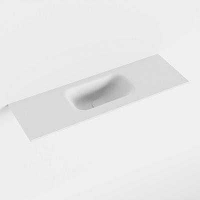 MONDIAZ EDEN Talc solid surface inleg wastafel voor toiletmeubel 70cm. Positie wasbak midden