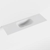 MONDIAZ EDEN Talc solid surface inleg wastafel voor toiletmeubel 70cm. Positie wasbak midden - thumbnail