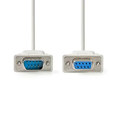 Nedis Seriele Kabel | D-SUB 9-Pins Male | D-SUB 9-Pins Female | Vernikkeld | 2.00 m | Rond | PVC | Ivoor | Label - CCGL52010IV20 Nedis Seriele Kabel | D-SUB 9-Pins Male | D-SUB 9-Pins Female | Vernikkeld | 2.00 m | Rond | PVC | Ivoor | Label - CCGL52010IV20
