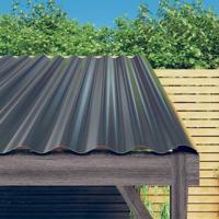 Dakpanelen 36 st 60x36 cm gepoedercoat staal antracietkleurig - thumbnail
