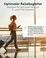 Goobay Reisadapter USA,UK,CH,IT naar EUR Wit - thumbnail