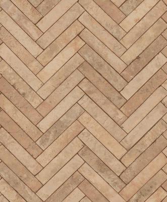 Noordwand Textura Behang met visgraatverband bakstenen - 1545760