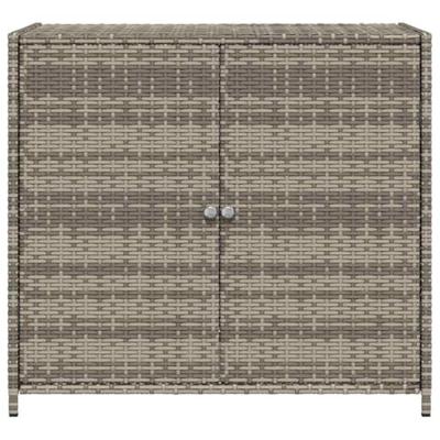 Tuinkast 83x45x76 cm poly rattan grijs
