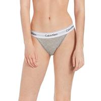 Calvin Klein High Leg Tanga slip dames - Hoog opgesneden dames slip - Rio onderbroek katoen - XS - Grijs - Onderbroek - Ondergoed - XS - Onderbroek - thumbnail