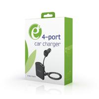 4-poorts USB lader voor in de auto (voor + achter), 9.6 A, black - thumbnail