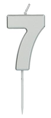 Cijferkaars &apos;7&apos; Zilverkleurig 5cm