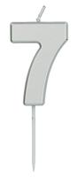 Cijferkaars &apos;7&apos; Zilverkleurig 5cm - thumbnail