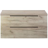 Seville Badmeubelset 100 cm - Wastafelblad Craft Oak Edge Greep - thumbnail