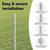 VidaXL Hek met paal zilver 1 x 10 m staal - thumbnail