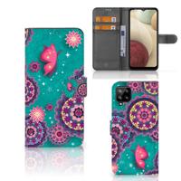 Samsung Galaxy A12 Hoesje Cirkels en Vlinders - thumbnail