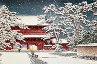 Poster Kawase Zojo Temple in the Snow 91,5x61cm - thumbnail